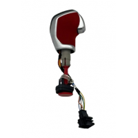 Volkswagen LED Electronic Gearshift Knob | Red Alcantara & Brushed Aluminum | Plug & Play