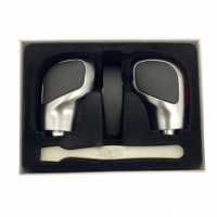 DSG Gear Knob — Leather Sides, Aluminum Body & Red Middle Piece