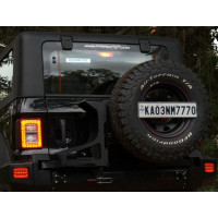 Rear Tandem Tyre Carrier with Jerry Can Holder - New Mahindra Thar (2020)