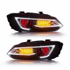 Volkwagen Polo Aftermarket Headlight Audi A4 Style projector drl