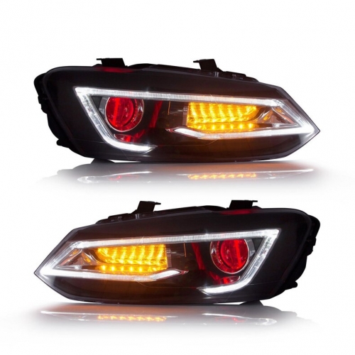 Volkwagen Polo Aftermarket Headlight Audi A4 Style projector drl