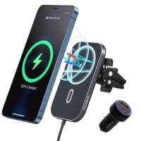 15W Dual Mount Mobile Holder and Magnetic Charger  | T200F-AT00005 | Premium Car Charger Upgrade