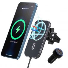 15W Dual Mount Mobile Holder and Magnetic Charger  | T200F-AT00005 | Premium Car Charger Upgrade