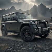 20 Inch Alloy Wheels for Mahindra Thar & Roxx - Full Black - Set of 5 Alloys | Premium Thar 4x4 Upgrade