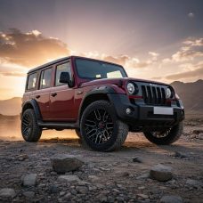 20 Inch Alloy Wheels for Mahindra Thar & Roxx, Black - Set of 5 Alloys | Premium Thar 4x4 Upgrade