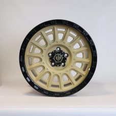 Solaris Fury - Sand Color with Satin Black Lip 18 inch Alloy | Set of 5 | Premium Thar 4x4 Upgrade